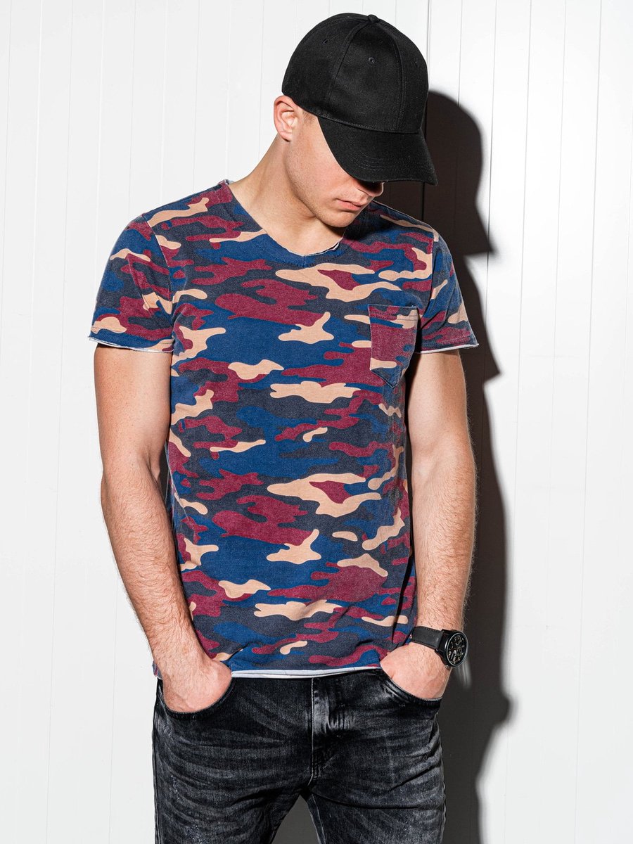 Ombre - Heren T-shirt - Shirt - Print - Blauw