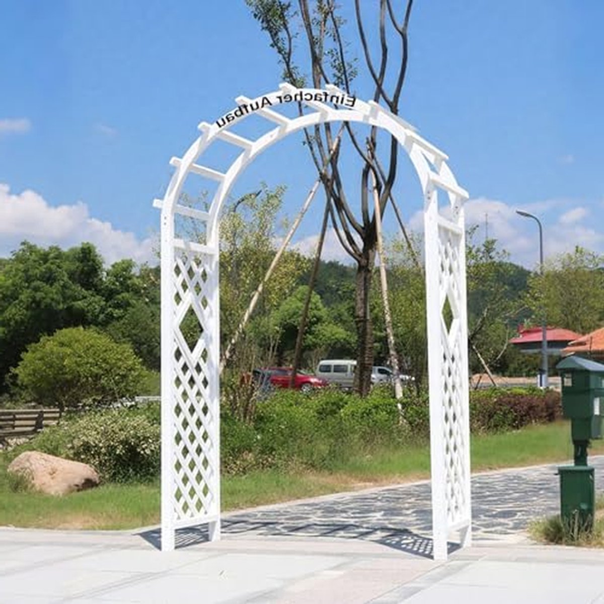 Houten Rozenboog - Tuinprieel Pergola - Tuin Decoratie - Stevige Houtconstructie - Tot 200 cm - Wit