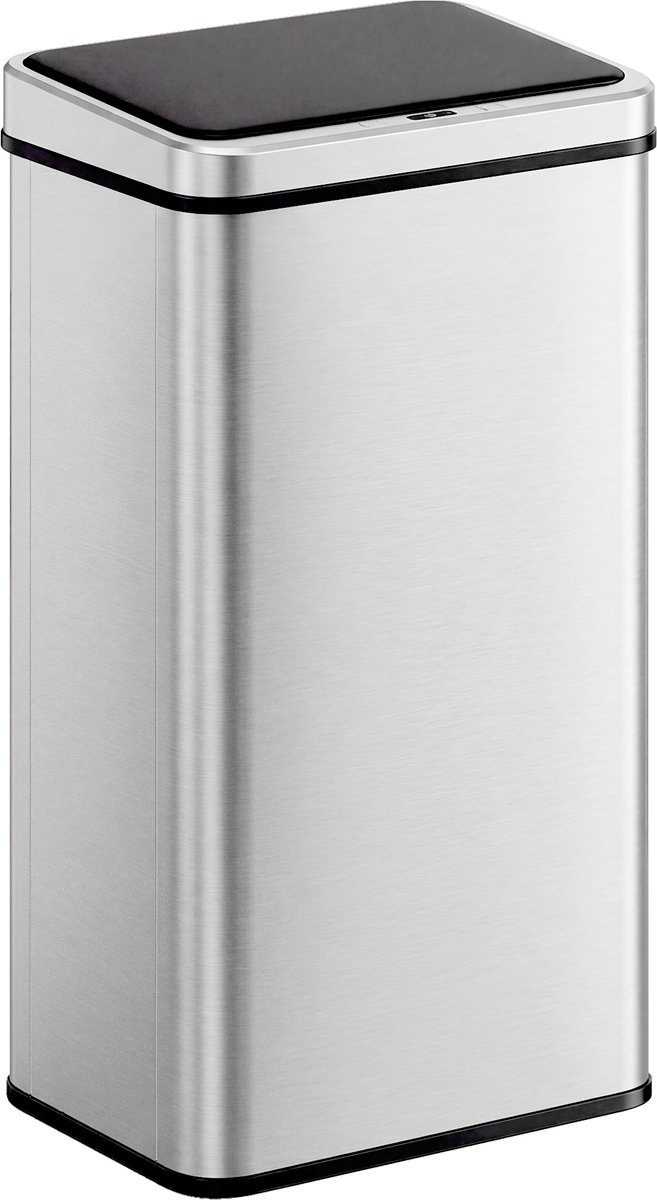 Homcom Sensor Bin-ABS, 430 roestvrij staal-35,5L x 26B x 67H cm-Zilver