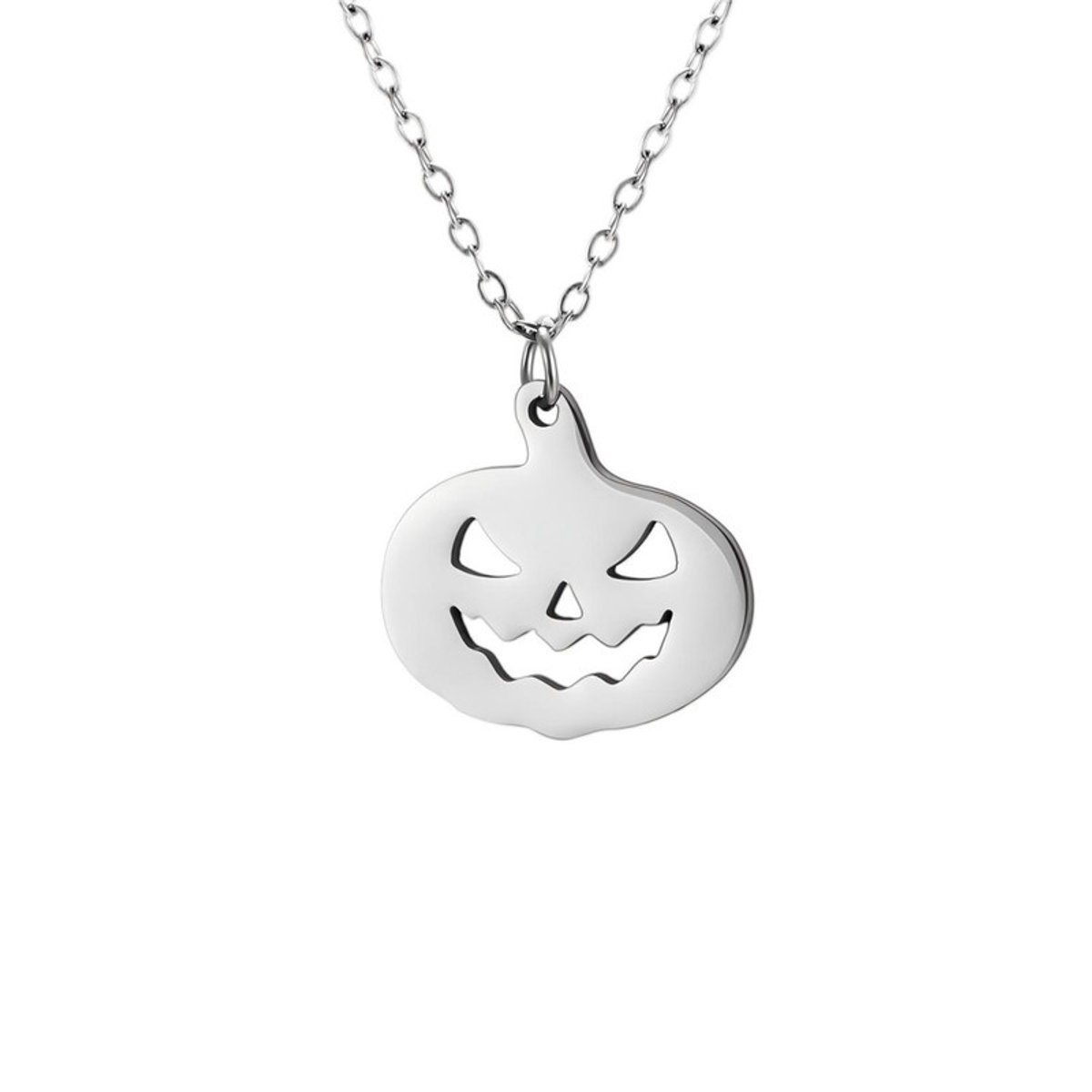 Ketting - 50 cm - Halloween-ketting - Halsaccessoire - Halloween-sieraden - Ketting met hanger van roestvrij staal - Feestaccessoire - Damesketting - Herenketting - Sieraden - Ketting met hanger - Geschikt voor dagelijks gebruik, decoratie, enz.