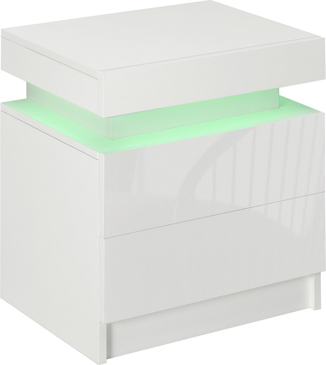 HOMCOM Nachtkastje - Spaanplaat - 45x35x52cm - Wit