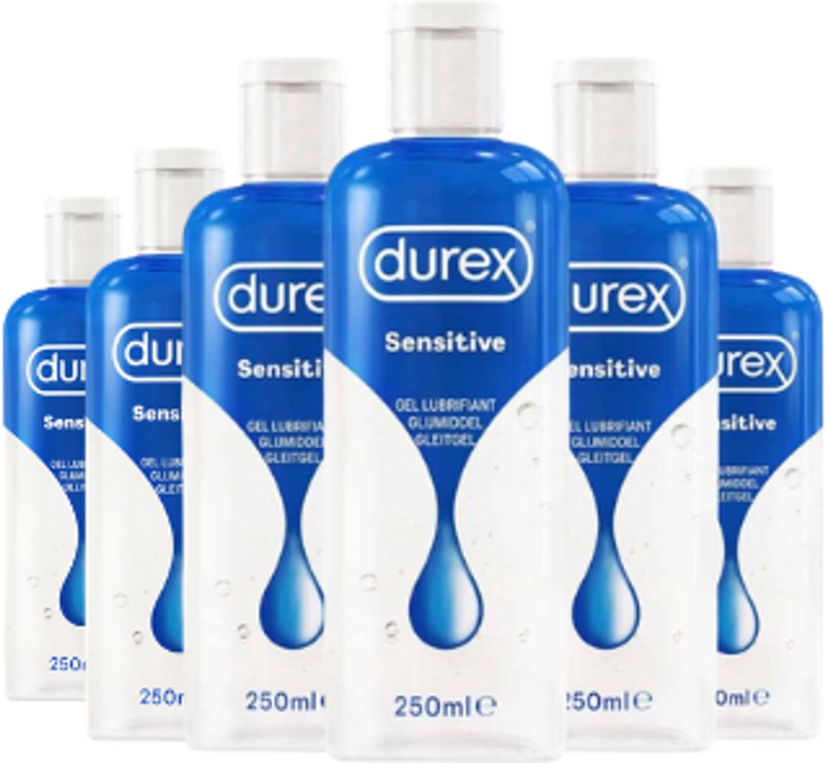 Durex Glijmiddel Sensitive - 250 ml - Grootverpakking - 6 Stuks - Voordeelverpakking