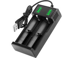 Accu Oplader - Geschikt voor 18650, 18350, 14500, 16340, 17500, 17670, 18500, 21700, 26650 Li-Ion-batterijen - Voor Thuisgebruik