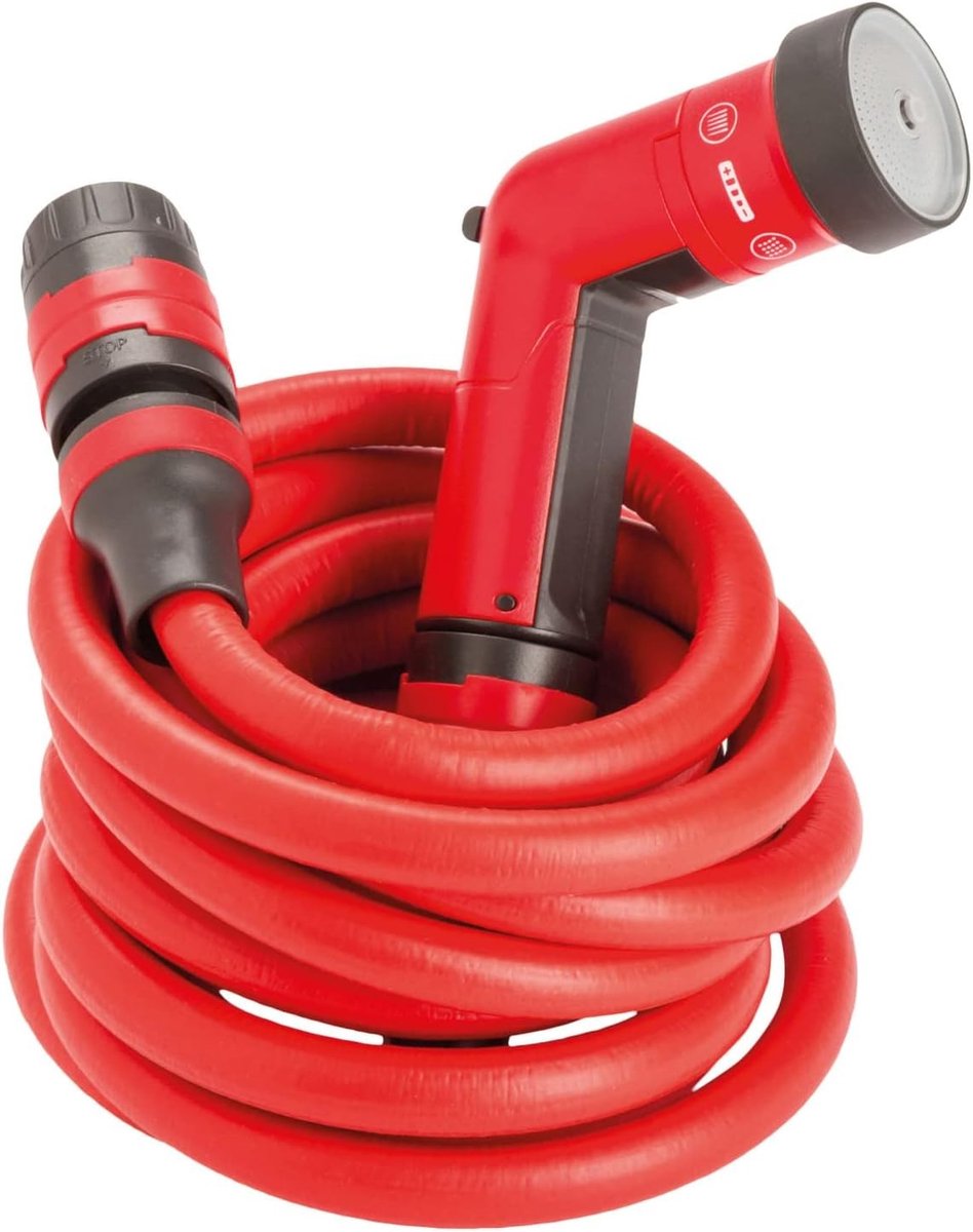 Verlengbare Tuinwaterslang - Rood - 30 m - Lichtgewicht met Multi-Jet Spuitpistool - Voor Buitengebruik