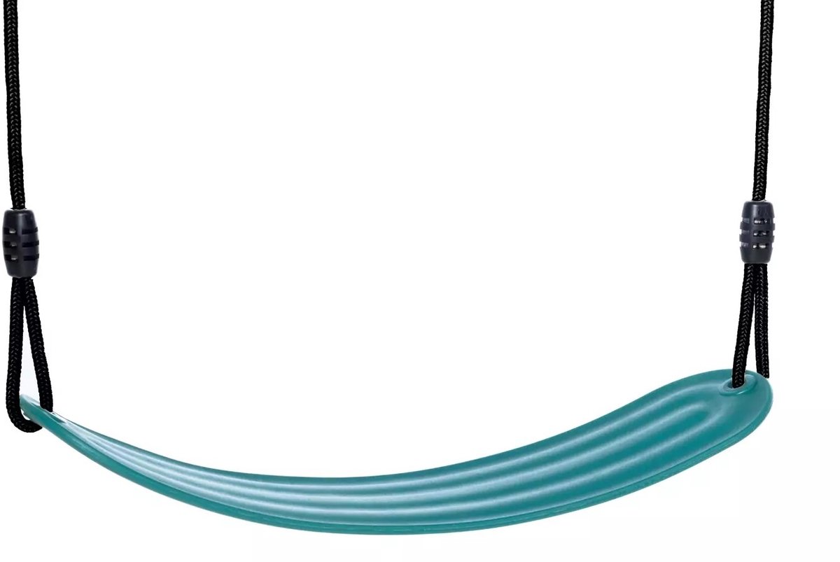 Dice - Soepel Schommelzitje Turquoise - Zwart Gevlochten Touw