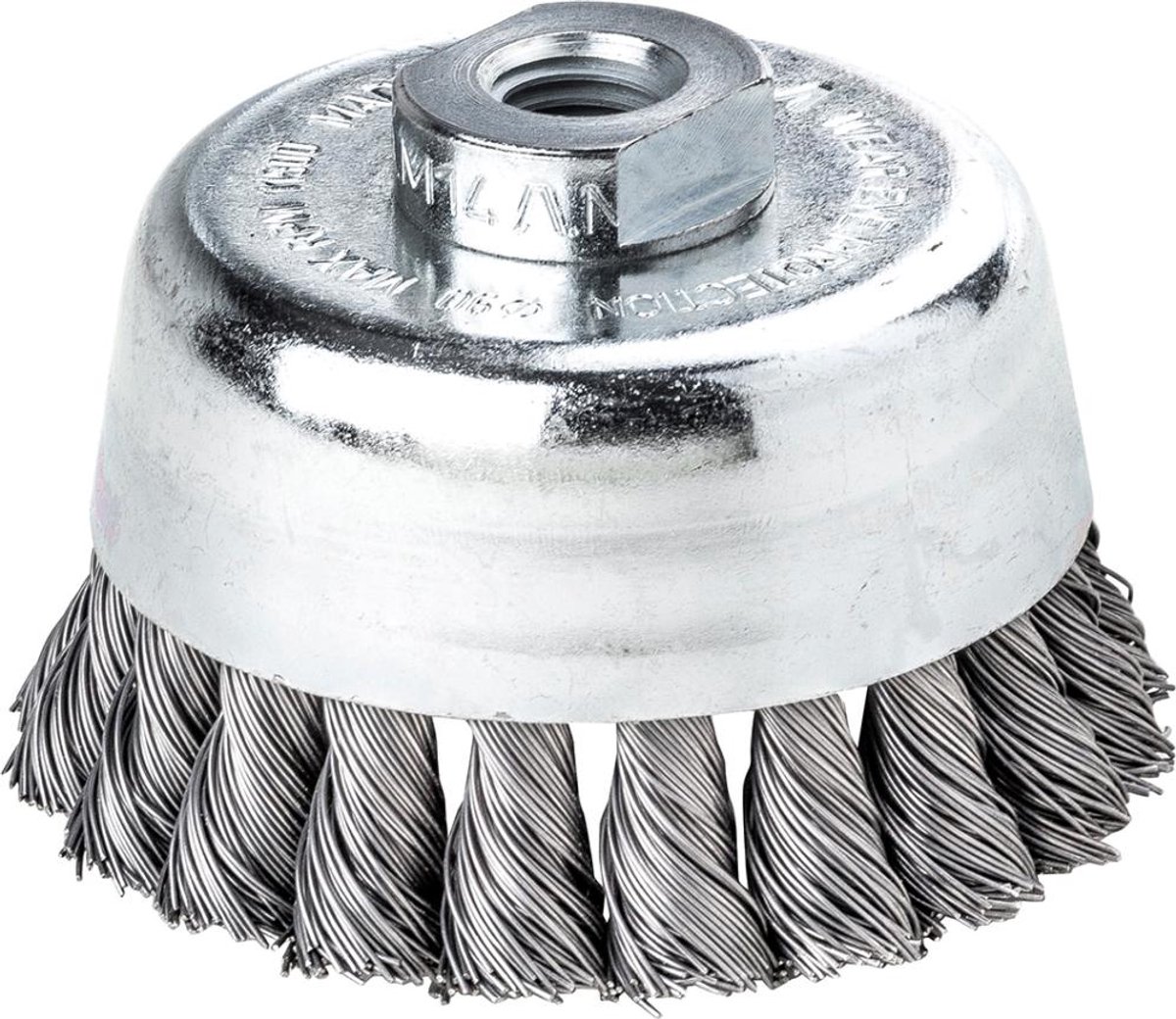 Komborstel staaldraad gevlochten 90x0,5mm Lessmann