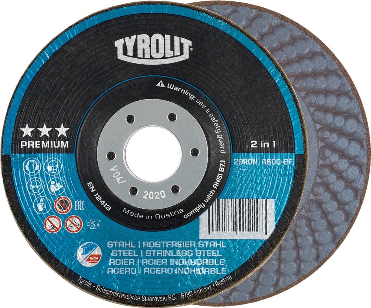 TYROLIT Afbraamschijf RONDELLER D 125 korrel 36 - 908227