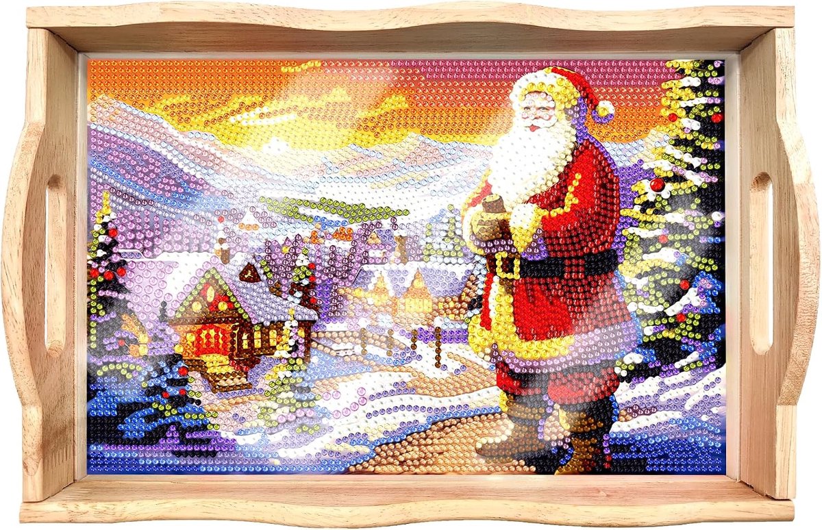 DIY Diamond Painting Dienblad - Kerstmis - Kerstman