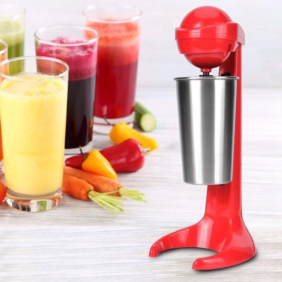 Milkshake Maker - Melkshake apparaat - Drankjes Maken - Dubbele Kop - 34 cm Hoogte - Rood — afbeelding 5