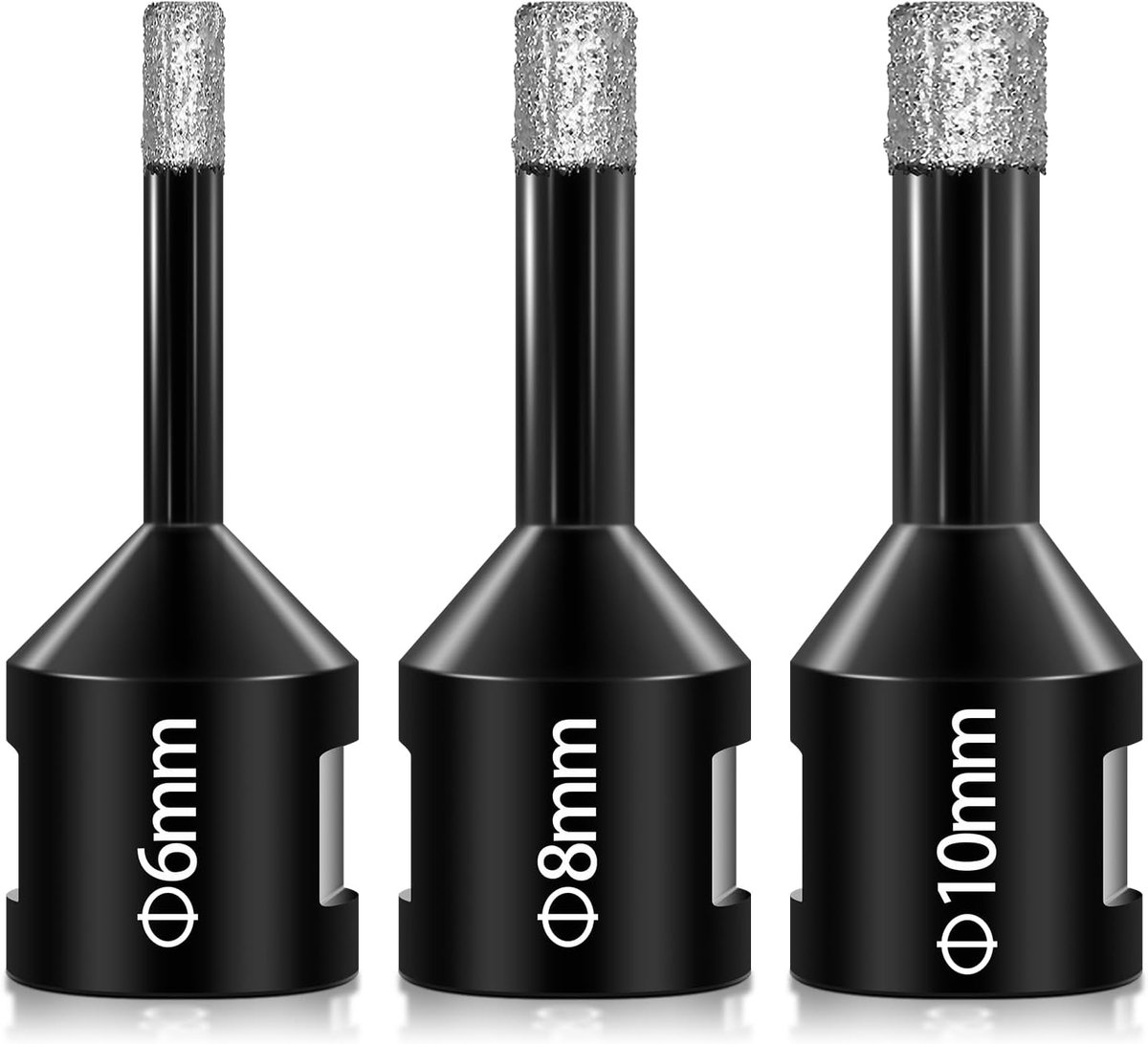 Rekx® Tegelboorset Ø 6mm - 8mm- 10mm - M14 - Wax - Droog - Haakse slijper