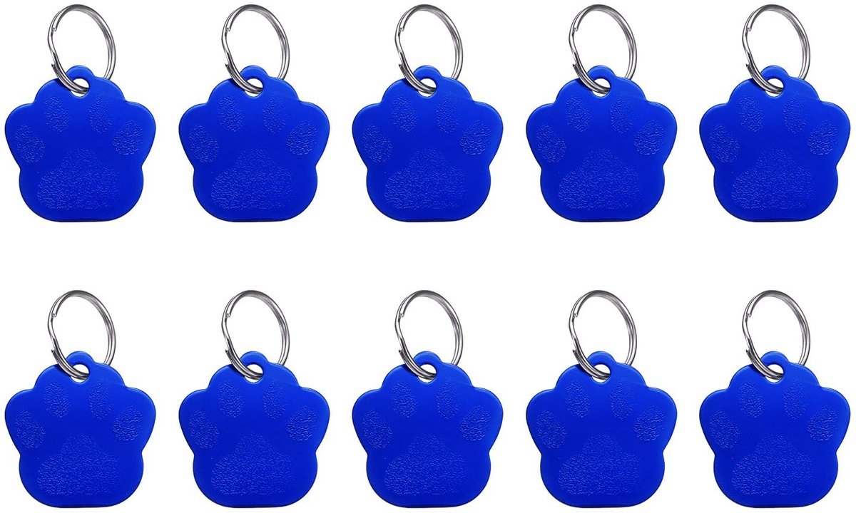 Set van 10 Aluminium Gravurplaten in Blauw