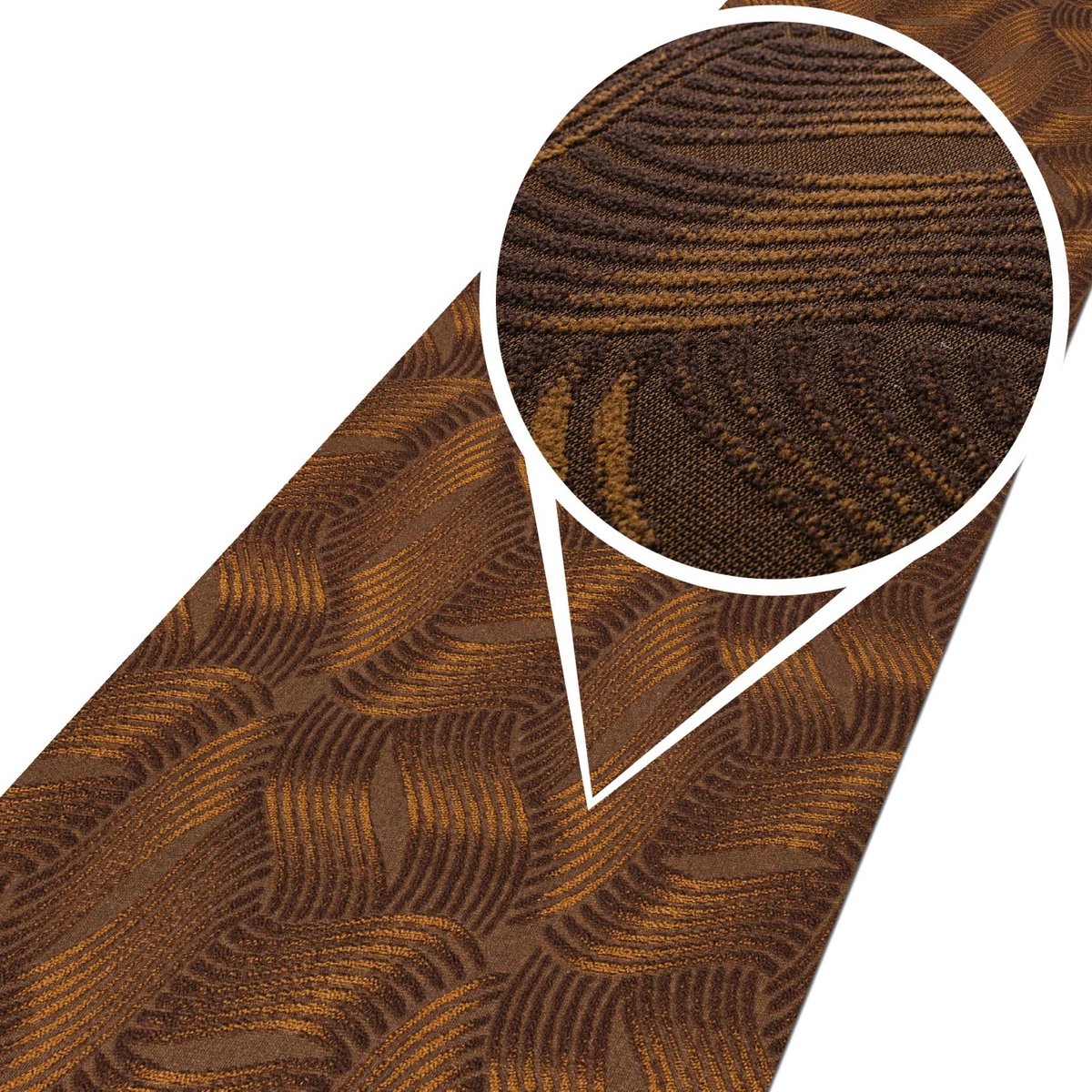 ANRO Tapijtloper Julianna Bruin 160x67cm – Velours Gangloper Antislip Keukenloper Hal Op Maat