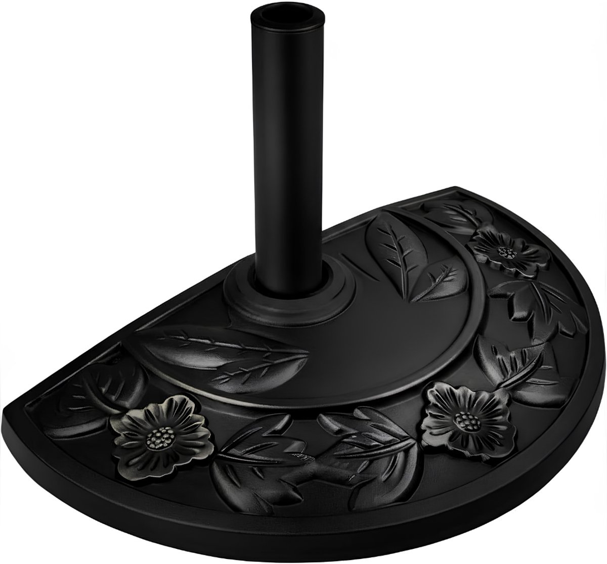 Lìon® Parasolvoet - Parasolvoet Verrijdbaar - Parasolvoet Vulbaar - Zwart - 50cm x 31cm x 31cm