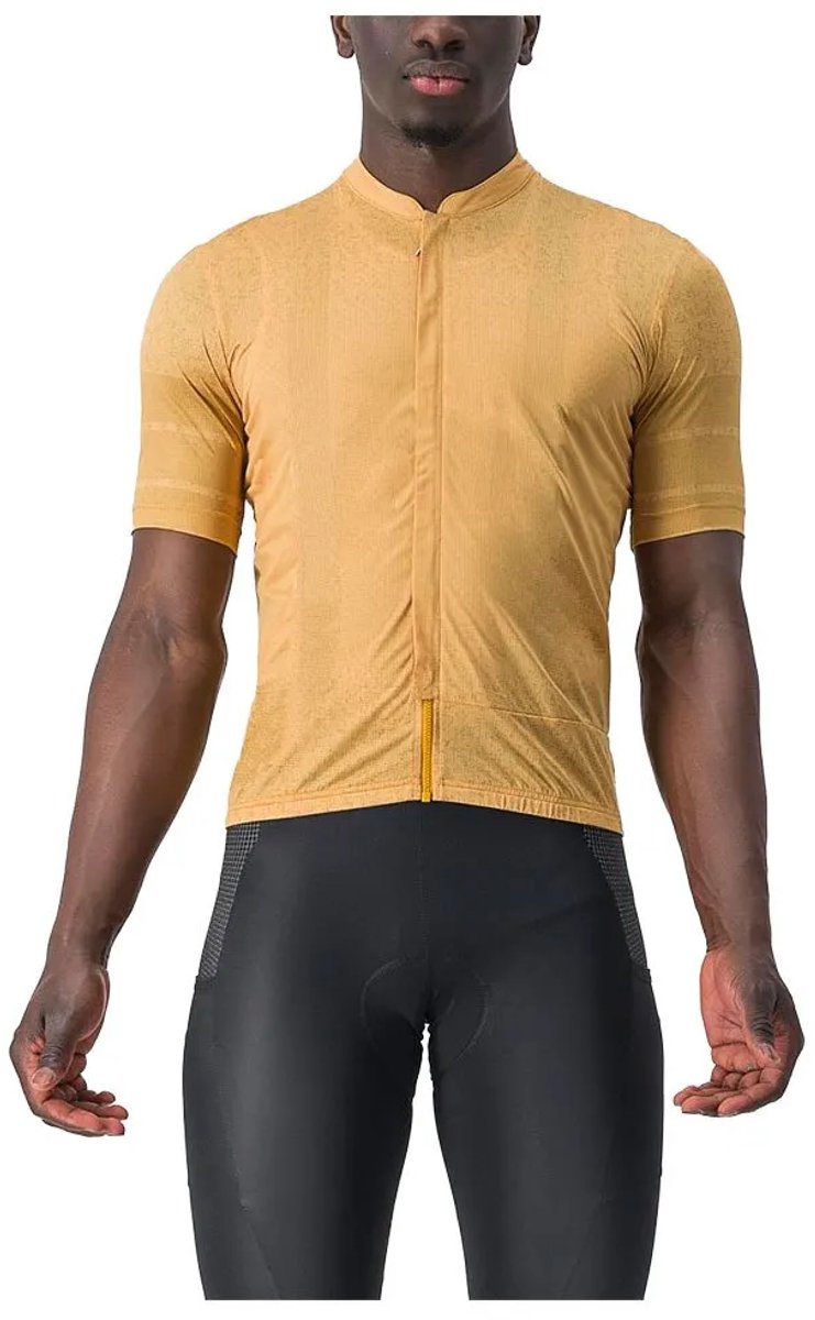 Castelli Unlimited Terra Korte Mouw Wielertrui Geel 2XL Man