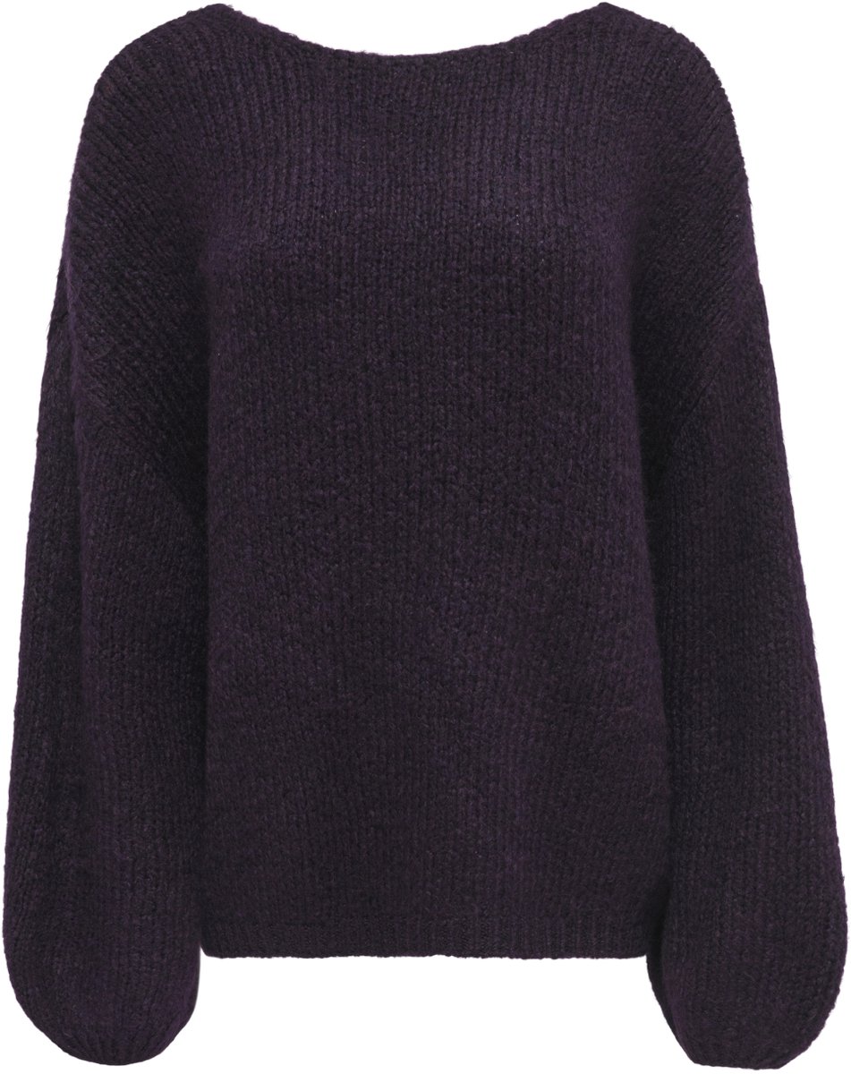 Jacqueline de Yong Trui Jdydinea L/s Reversible Pullov. Knt 15334709 Plum Perfect Dames Maat - M