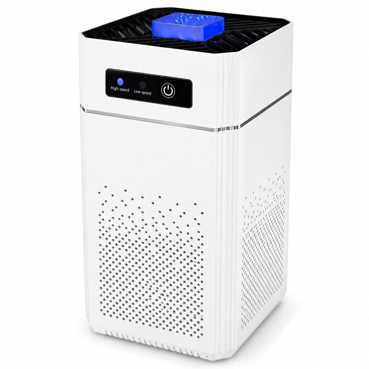 Luchtreiniger voor Woonkamer, Slaapkamer en Huisdieren - Luchtbevochtiger - Met HEPA‑filter, 3 standen instelbaar - Wit