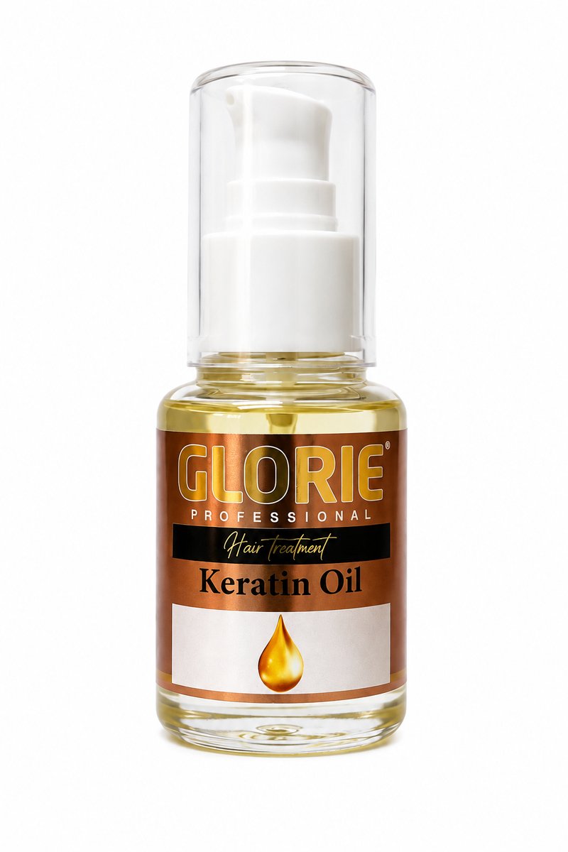 Glorie Professional Keratin Oil 50 ml – Keratine Haarolie – Hair Treatment – Met Kokosolie – Voor Droog en Beschadigd Haar – Haarverzorging