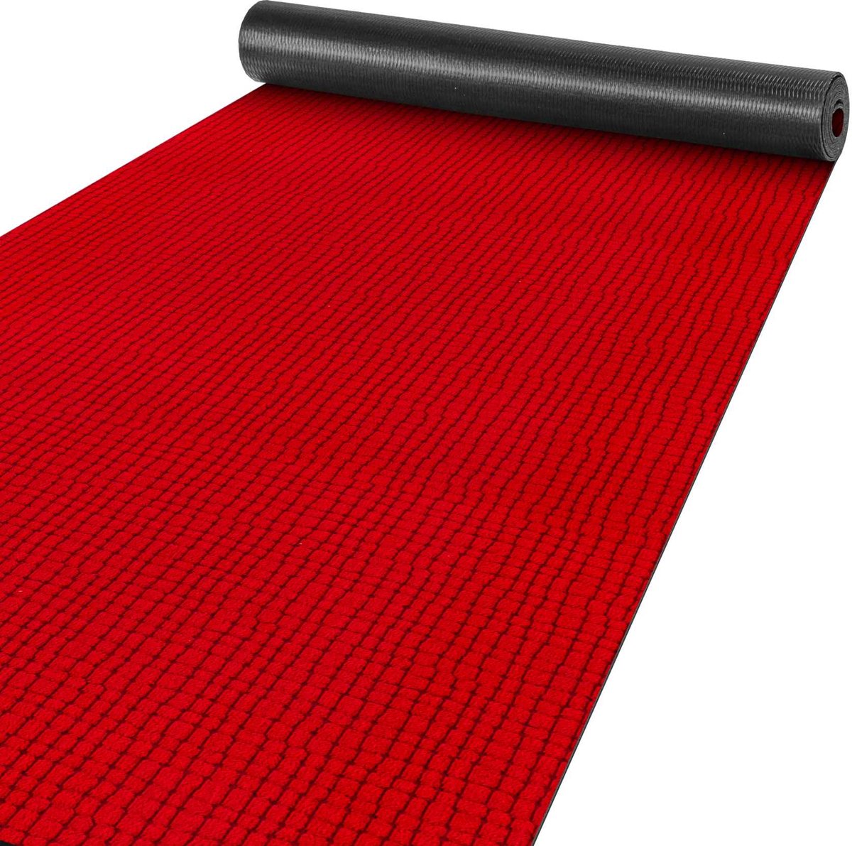 ANRO Tapijtloper Wilson Rood 67cm x 10m – Velours Gangloper Antislip Keukenloper Hal Op Maat