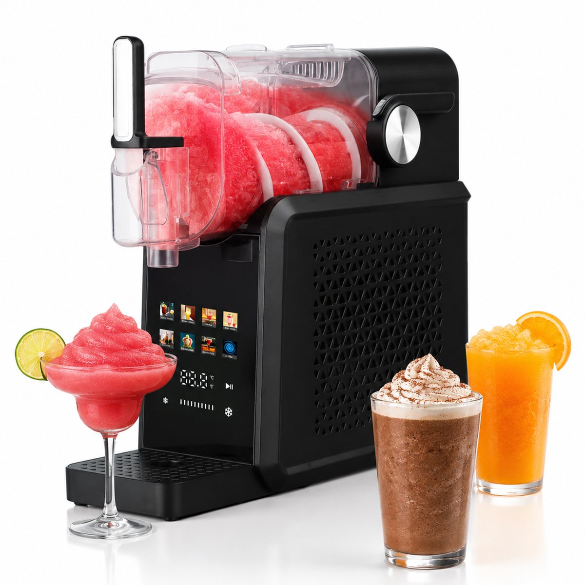 Slushijsmaker voor Thuisfeestjes & Zomer – 1,8L Capaciteit (6 Glazen), Stille Operatie ≤60dB, Compact Design – Zwart
