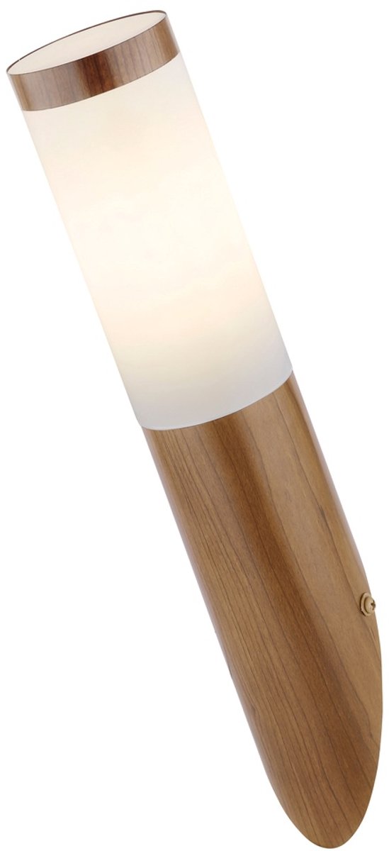 Buitenlamp met bewegingssensor 7,6 x 7,6 x 39 cm | RVS | Bruin | E27 | Buitenlamp met sensor