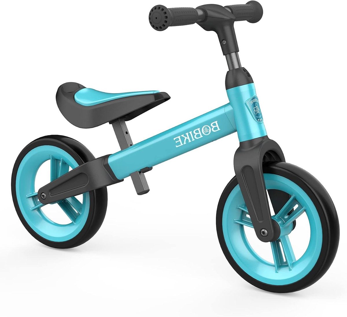 Loopfiets Kinderen Balansfiets Peuters Leren Fietsen Stuur- en Zadelhoogte Verstelbaar 9 Inch Wielen Blauw