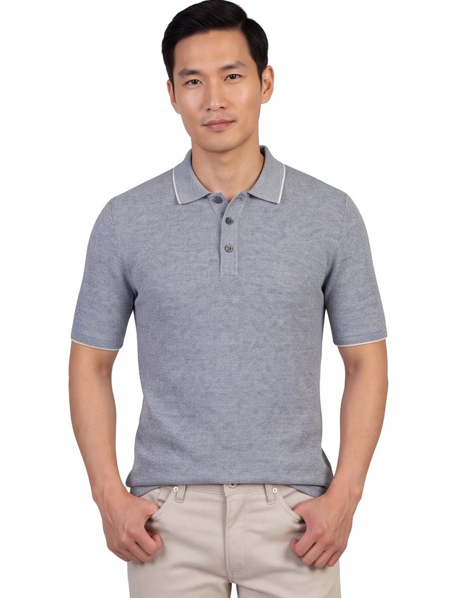 Casa Moda poloshirt korte mouw blauw