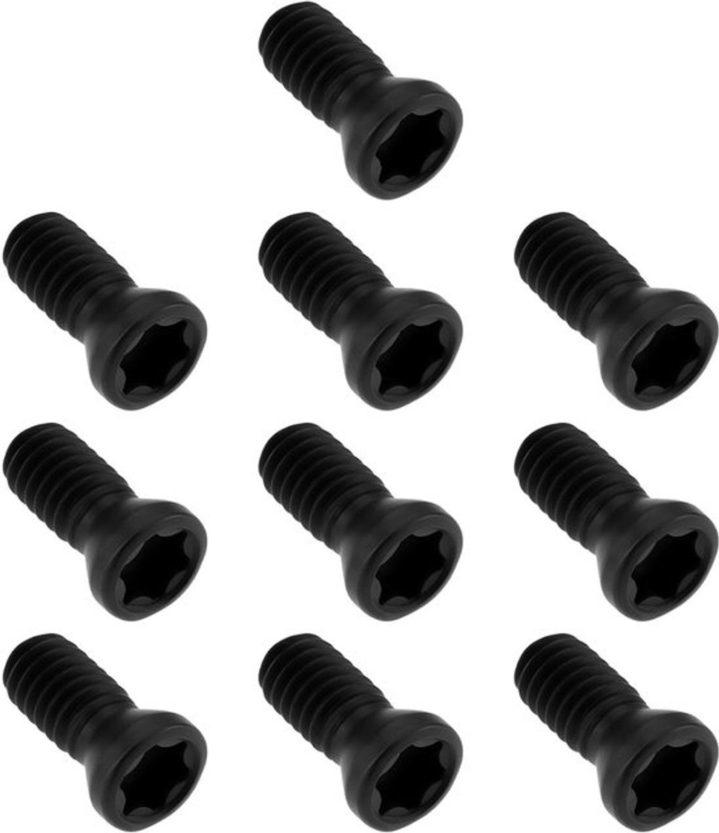 CNC Draaibank Gereedschap - Hard Legering Blade - Koolstofstaal - M2.5x6mm Torx Schroeven - Grade T8 - 10 stuks - Geschikt voor - Zwart Model.