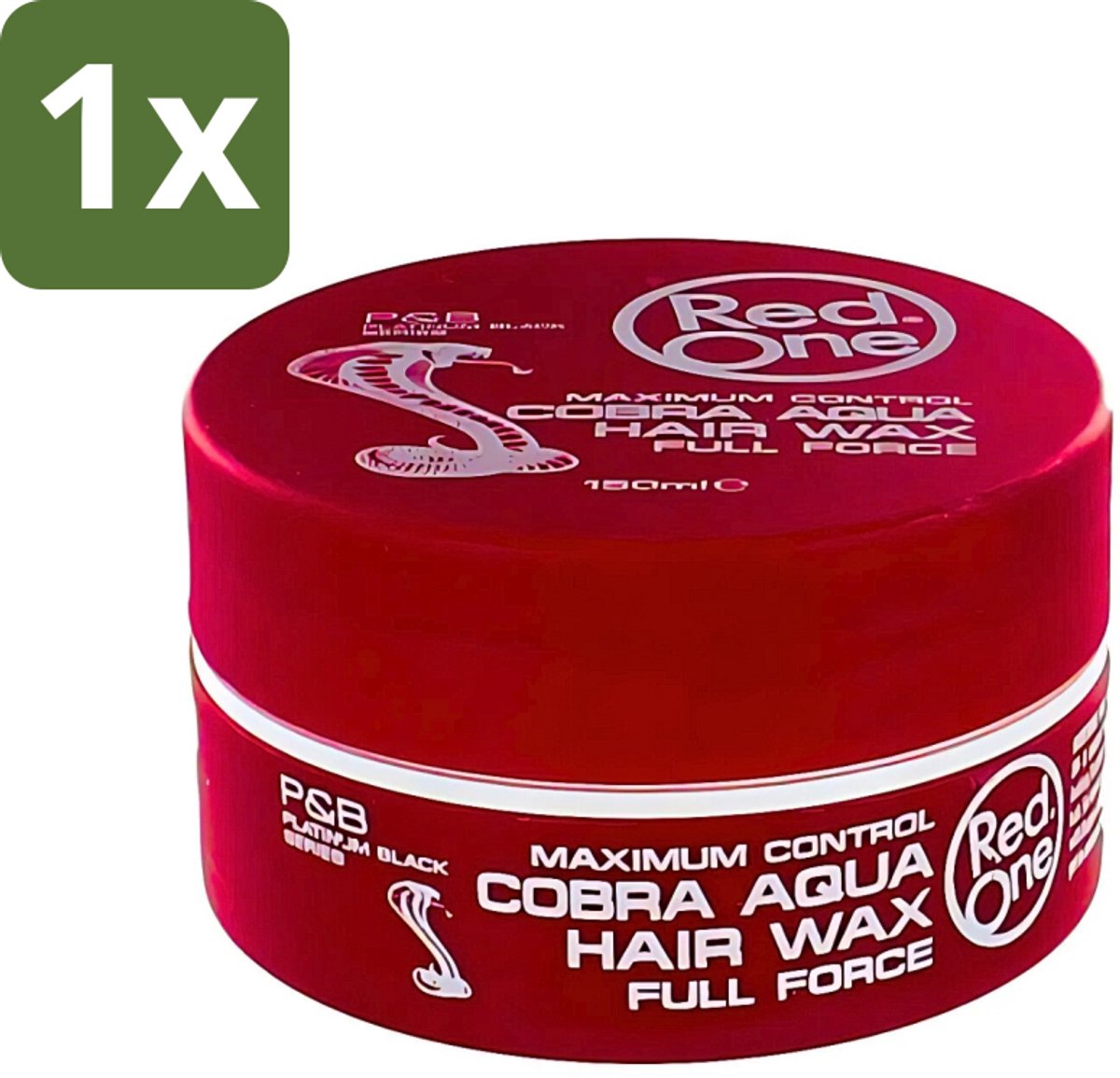 1 x Red One - Haarwax - Cobra Aqua - Maximale Controle - Voor Krachtige Hold & Glans - 150 ml - Haarwax - Styling Wax - Haartype - Haarkleur - Haartypen