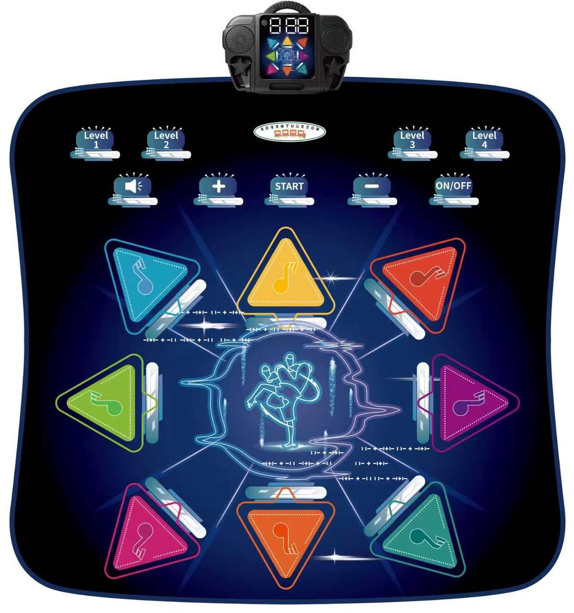 Interactive Dansmat voor Kinderen met LED-Lichten & Muziek - Elektronische Speelmat met Antislip - Educatief Bewegingsspel & Dansspel - Cadeau voor Jongens & Meisjes vanaf 3 Jaar - binnenspeelgoed - verjaardagscadeau - kinderspeelgoed