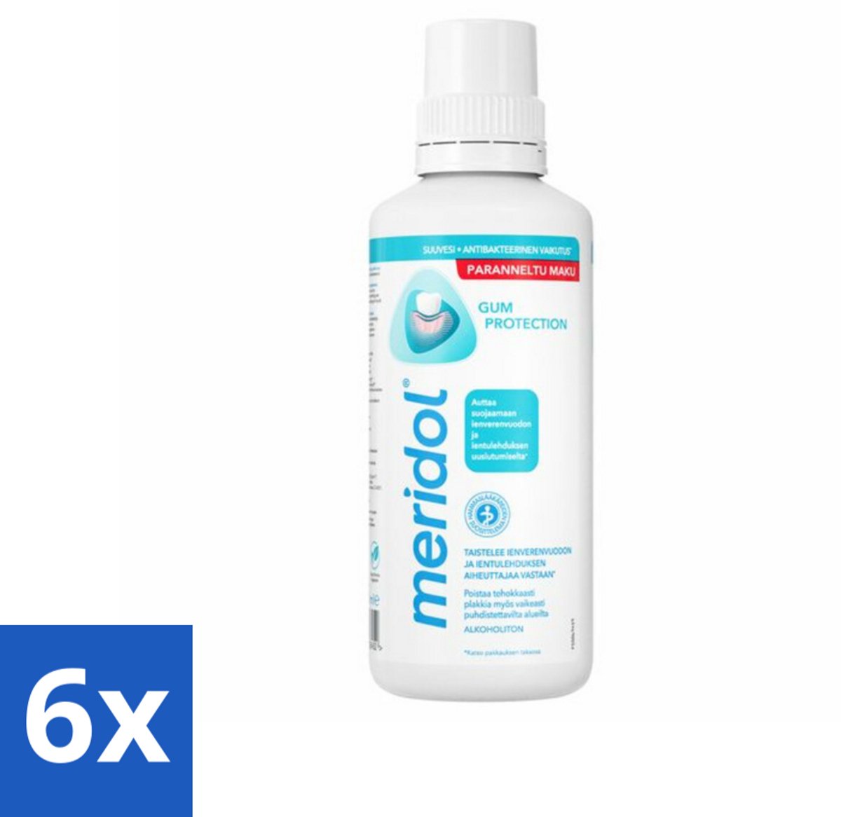 6 x Meridol Mondspoeling Tandvleesbescherming 400 ml - Mondspoeling - Tandvleesverzorging - Tandvleesproblemen - Mondhygiëne - Plaquebacteriën