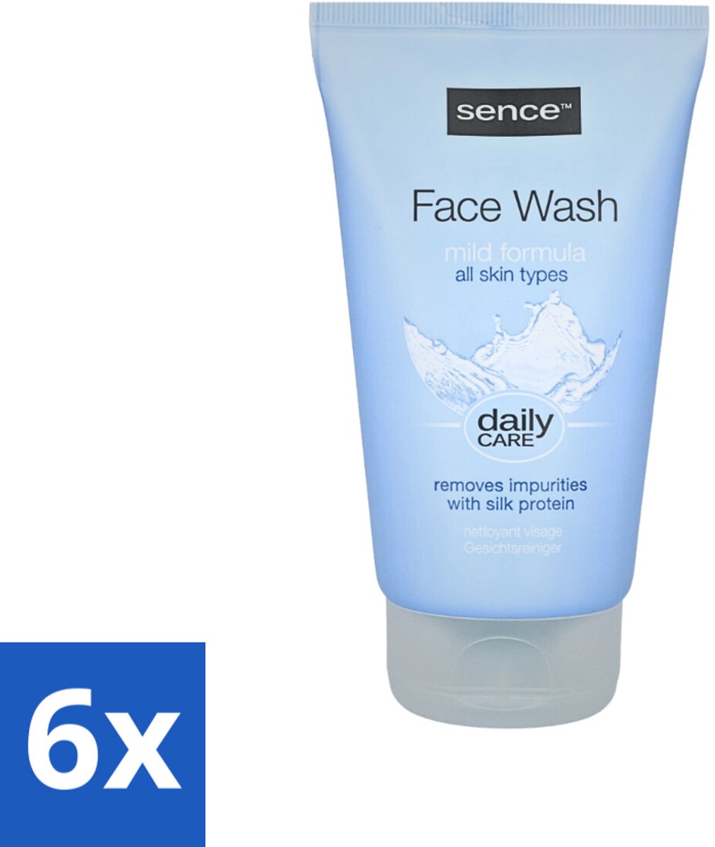 6 x Sence - Alle Huidtypes - Face Wash - Verfrissend - 150 ml - Face Wash - Huid Reinigen - Huid Verzorgen - Huid Verzorging - Huidtype