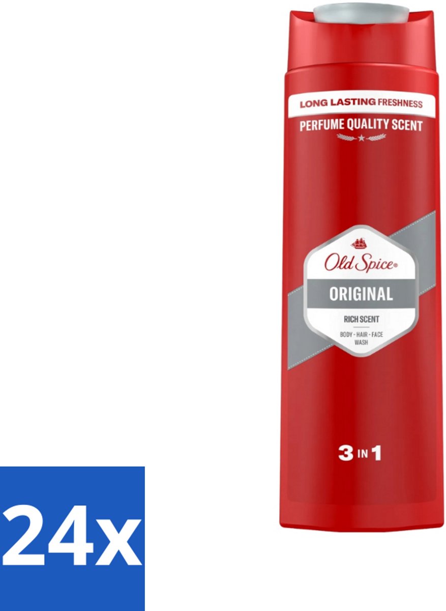 24 x Old Spice - Original - Douchegel 3-in-1 - Reinigt, Verfrist & Verzorgt - 400 ml - Douchegel - 3-in-1 - Reinigen - Verfrissen - Verzorgen
