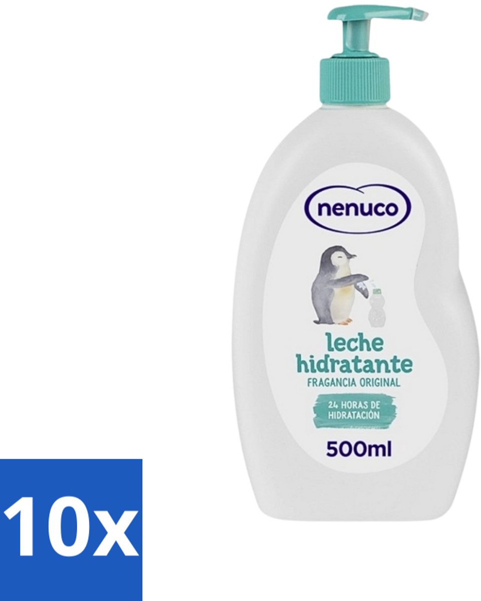 Nenuco - Bodymilk - Verzorgende Bodylotion - Hydraterend - Met Pomp - 500 ml - Bulkverpakking - 10 stuks