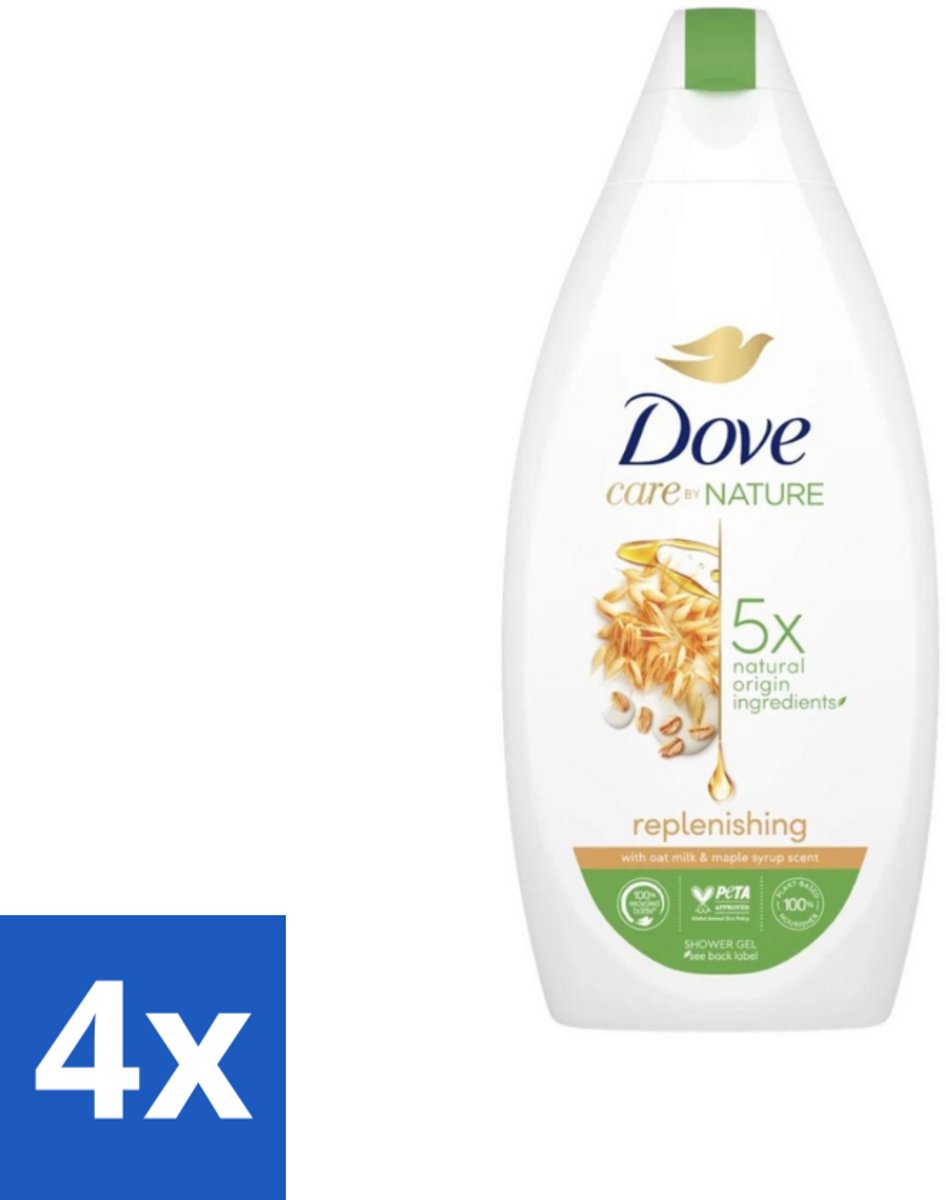 4 x Dove - Douchegel - Replenishing - Hydraterend en verzorgend - 400 ml - Douchegel - Hydratatie - Huid Verzorging - Zachte Huid - Schuim