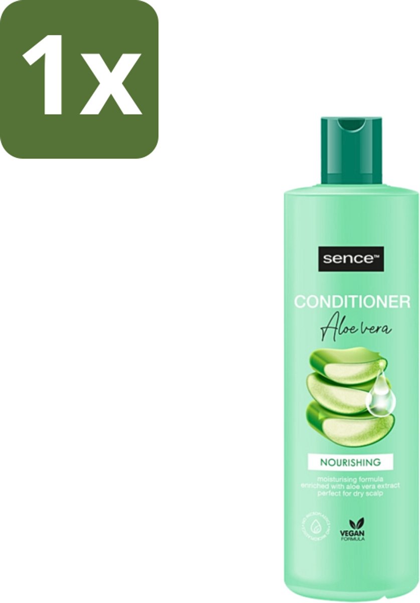 1 x Sence - Aloë Vera - Shampoo - Verzachtend - 400 ml - Aloë Vera Shampoo - Verzachtend Shampoo - Droog Haar Shampoo - Beschadigd Haar Shampoo - Gezond Haar