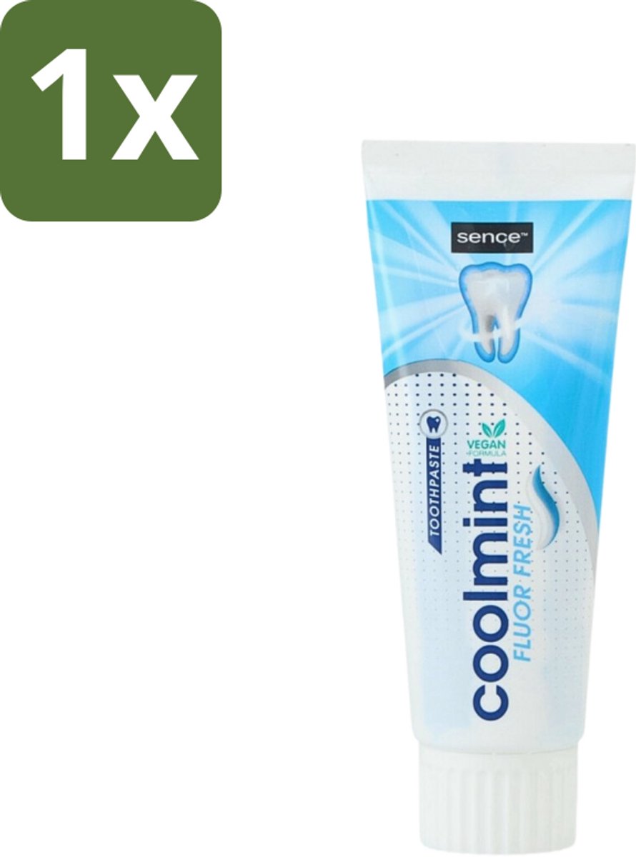 1 x Sence - Freshmint - Tandpasta - Met Fluor - 75 ml - Tandpasta - Fluoride - Frisse Adem - Mondhygiëne - Gaatjes Voorkomen