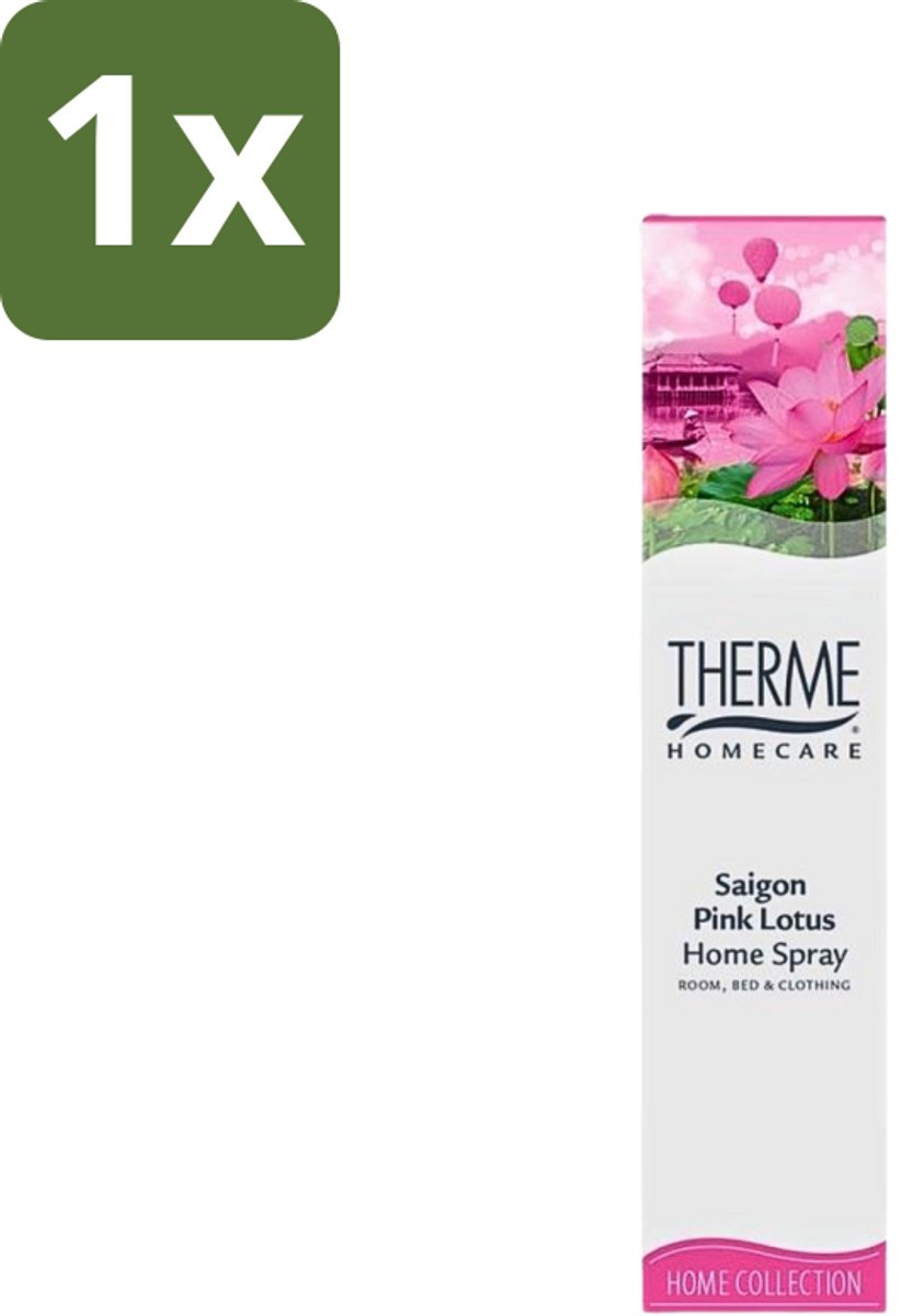 1 x Therme - Interieurspray - Saigon Pink Lotus - Oosterse Romantiek in Huis - 60 ml - Interieurspray - Oosterse Geur - Saigon Pink Lotus - Geur In Huis - Wellness In Huis