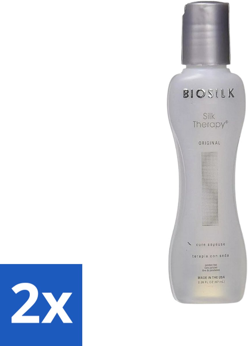2 x Biosilk - Haarserum - Silk Therapy - Original - 67ml - Haarserum - Zijde - Haarbescherming - Haarherstel - Natuurlijke Zijde