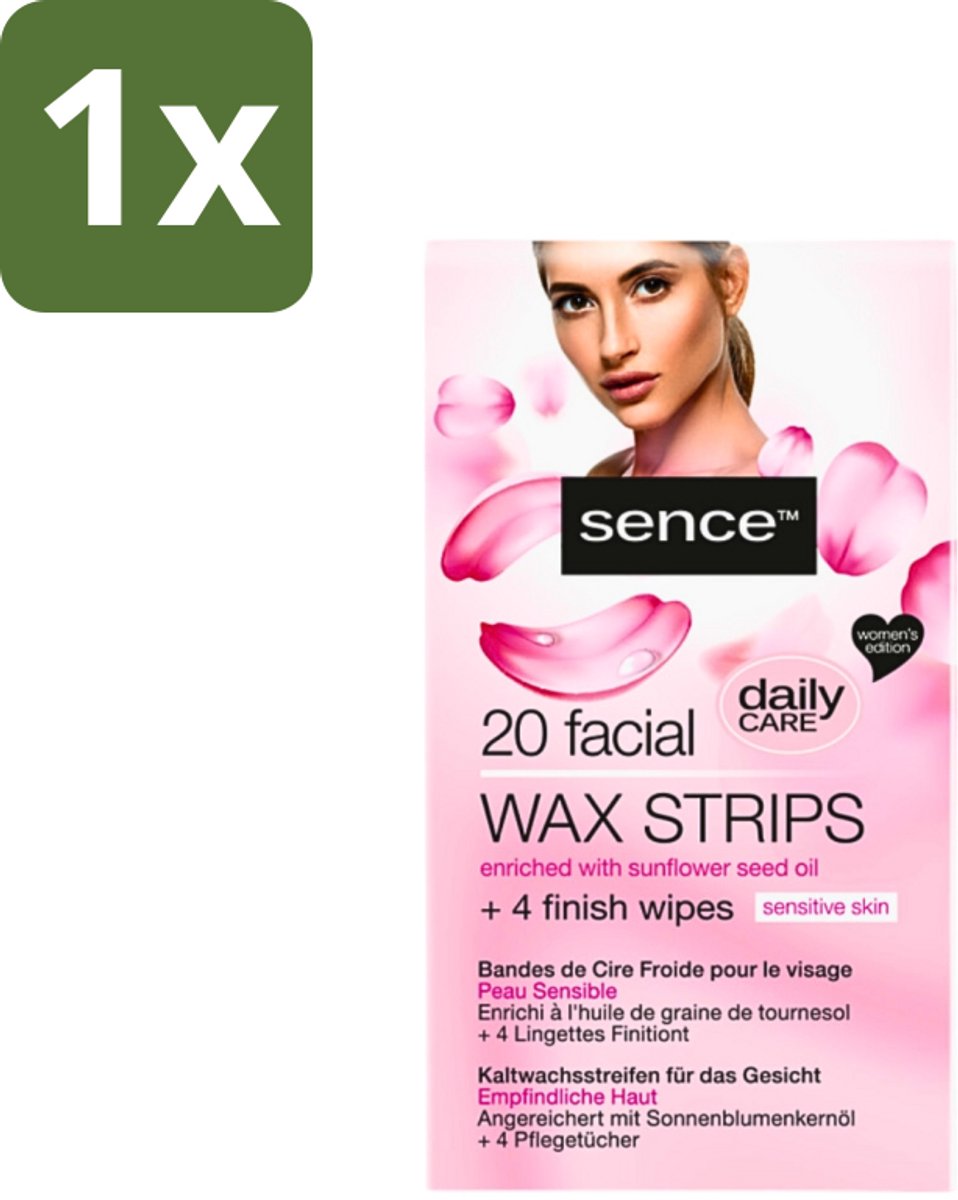 1 x Sence - Waxstrips - Gezicht - 20 Waxstrips - Gezichts-waxstrips - Gezichts-wax - Gezichts-ontharing - Haartjes Verwijderen - Gladde Huid