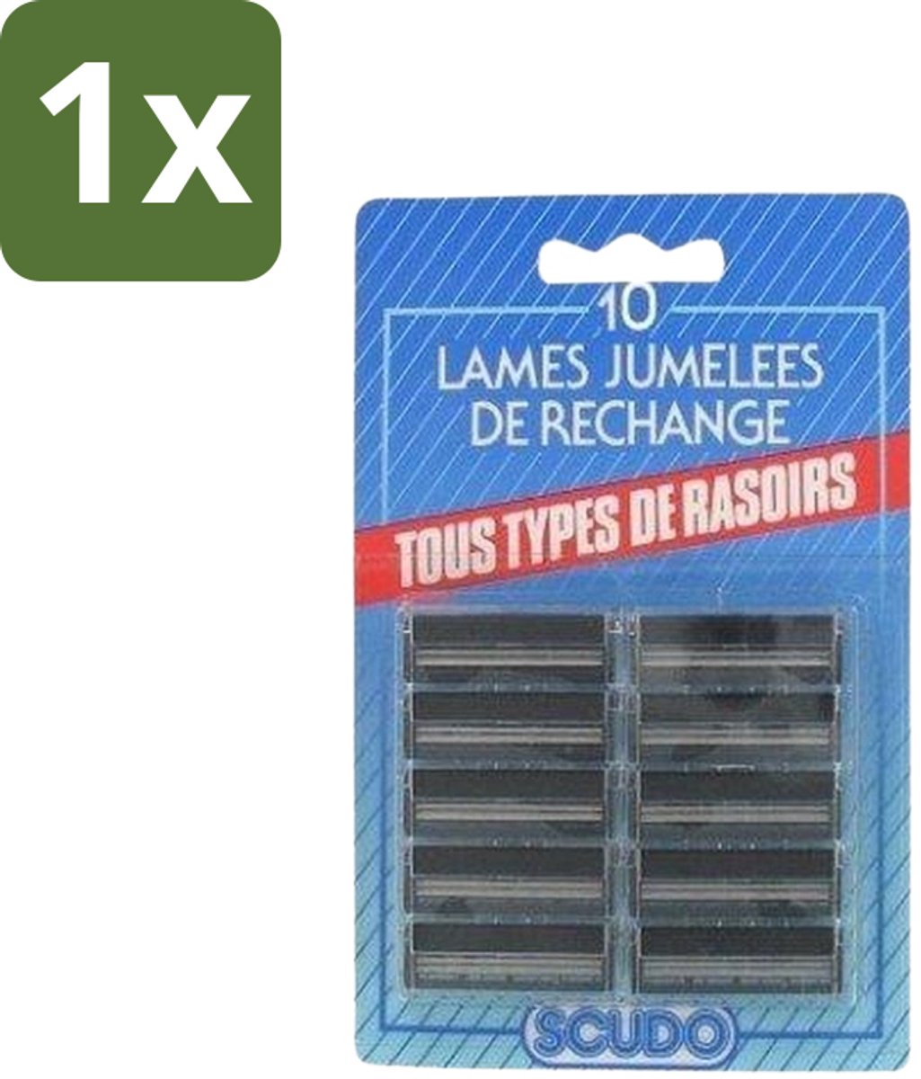 1 x Scudo - Scheermesjes - 2 Scheerbladen - Vervangmesjes voor Gillette G2 & Contour - 10 Mesjes - Scheermesjes - Vervangmesjes - Gillette G2 Mesjes - Gillette Contour Mesjes - Scudo Mesjes