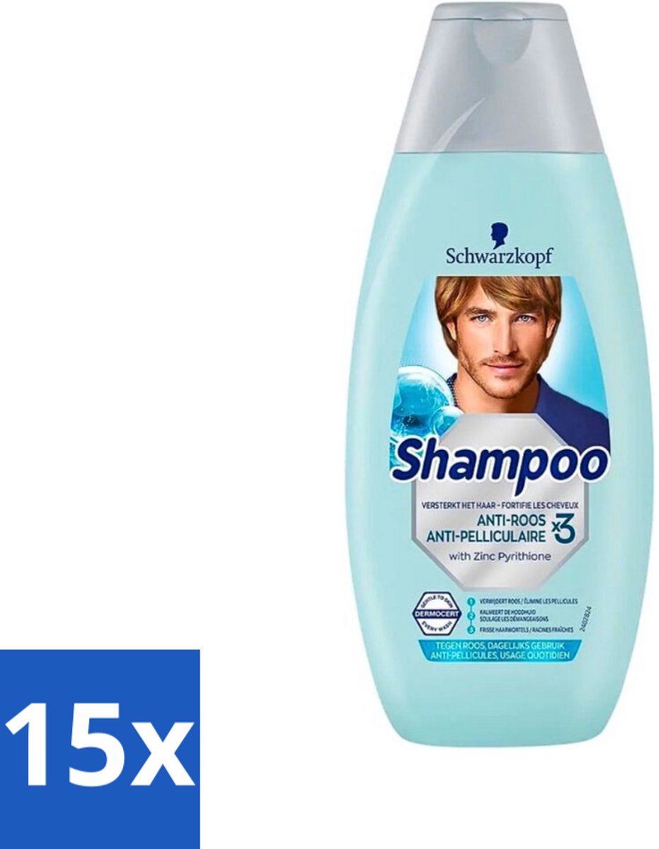 Schwarzkopf - Shampoo Anti-Roos - Tegen Schilfers & Jeuk - 400 ml - Bulkverpakking - 15 stuks