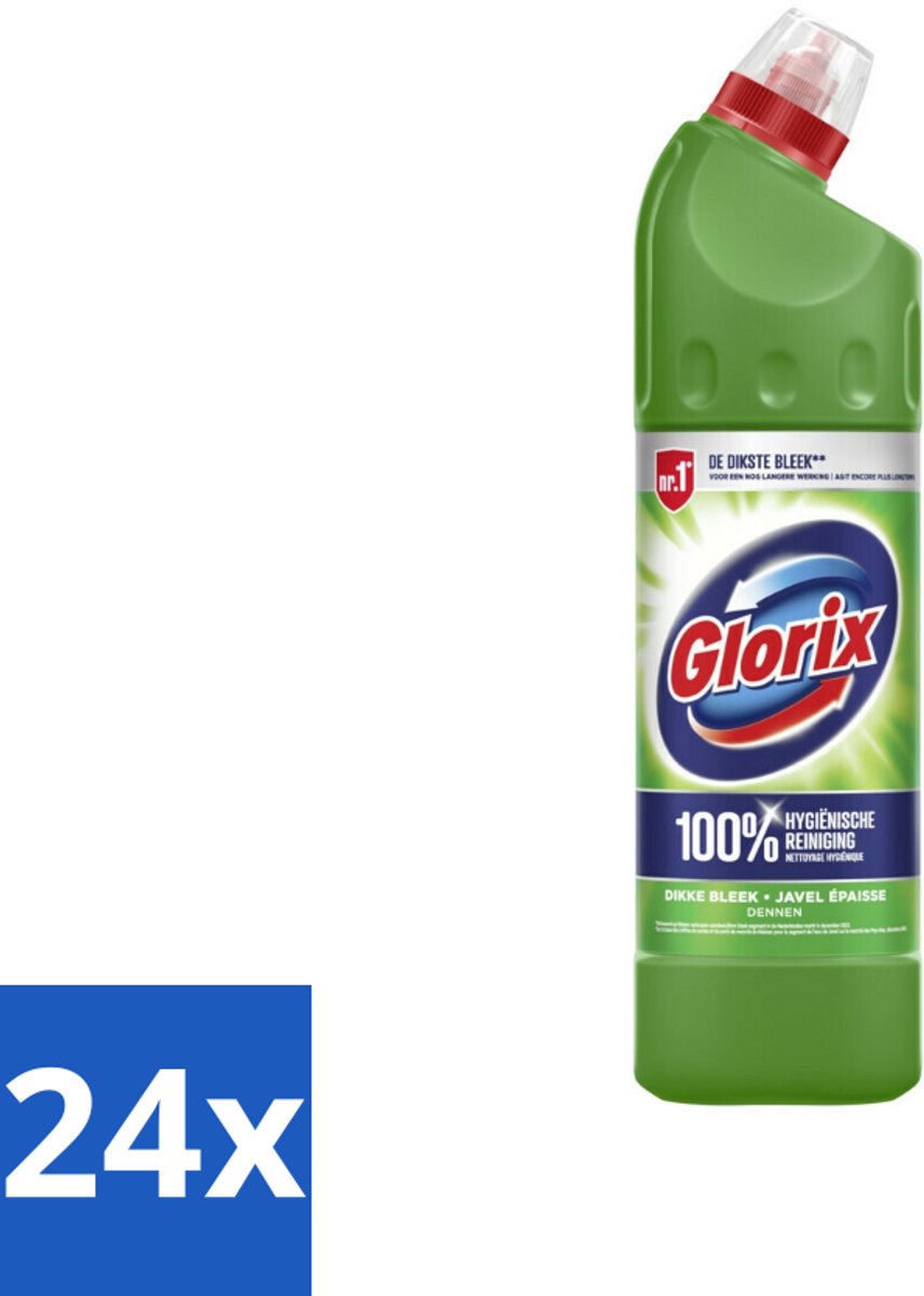 Glorix - Bleek - Dennen - Bescherming tegen Kalkaanslag - 750 ml - Voordeelverpakking - 24 stuks
