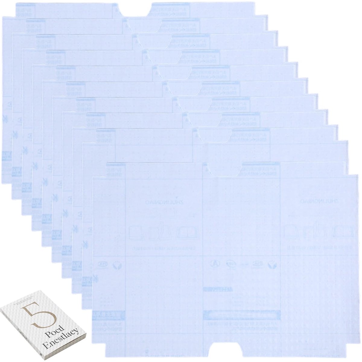 Elzusha - 10 Stuks Transparante Boekomslagen - Zelfklevend voor Documentenbescherming