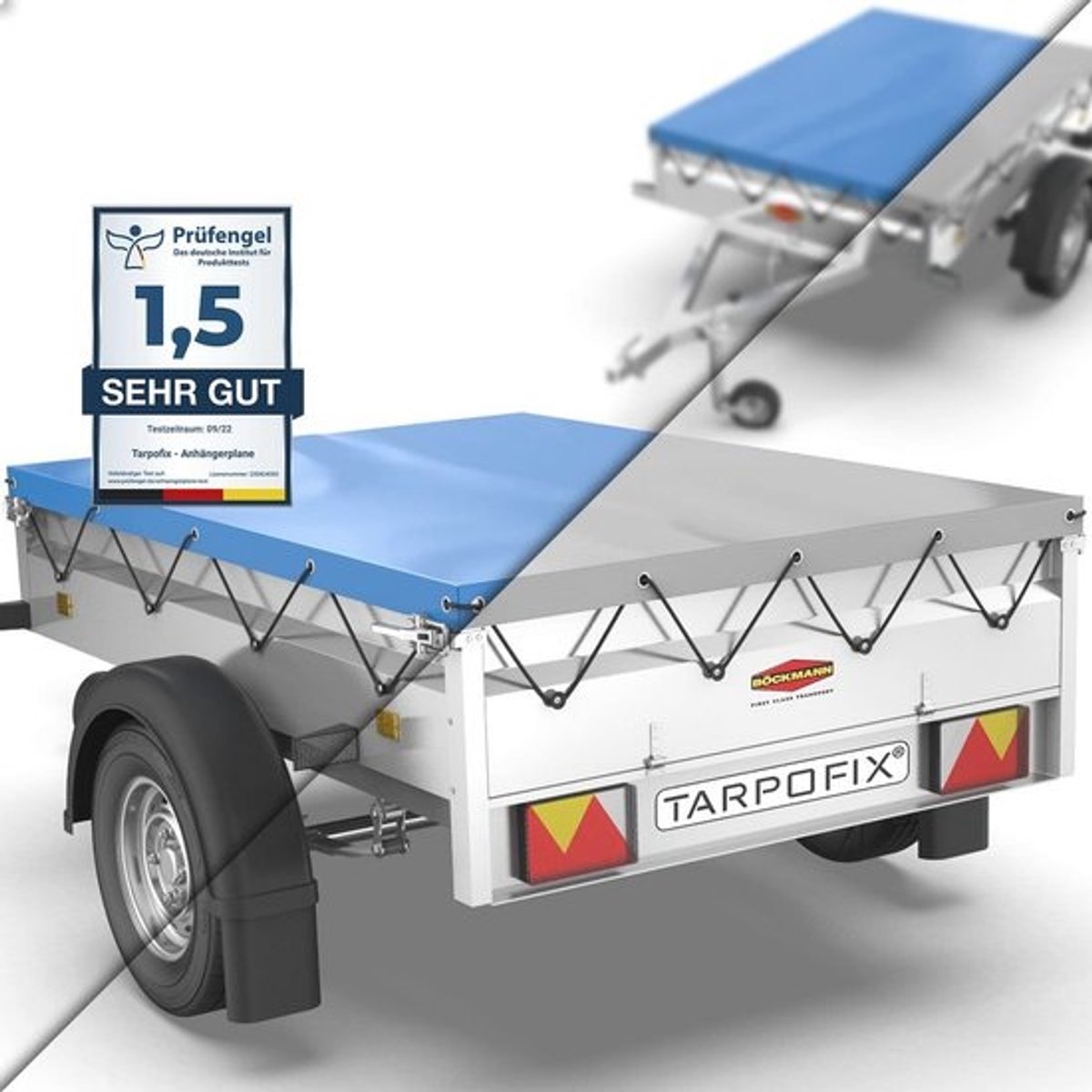Duurzaam Trailer Dekzeil 210 x 115 cm | Waterdicht Aanhangerzeil van PVC | Geschikt voor Diverse Aanhangers