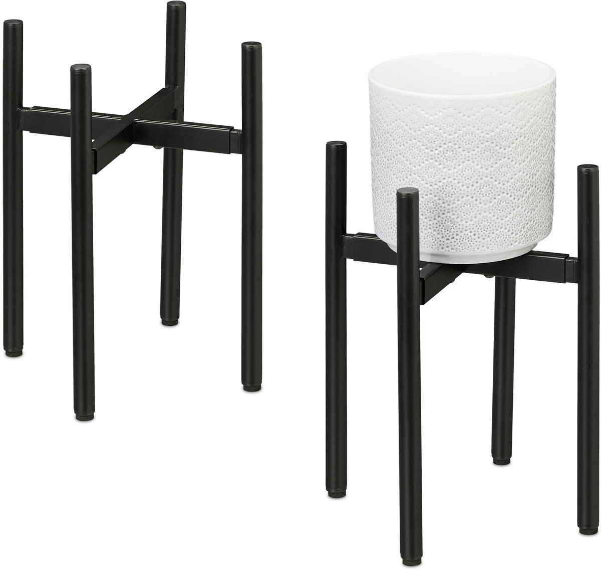 Elzusha - Set van 2 Verstelbare Plantstands van Metaal