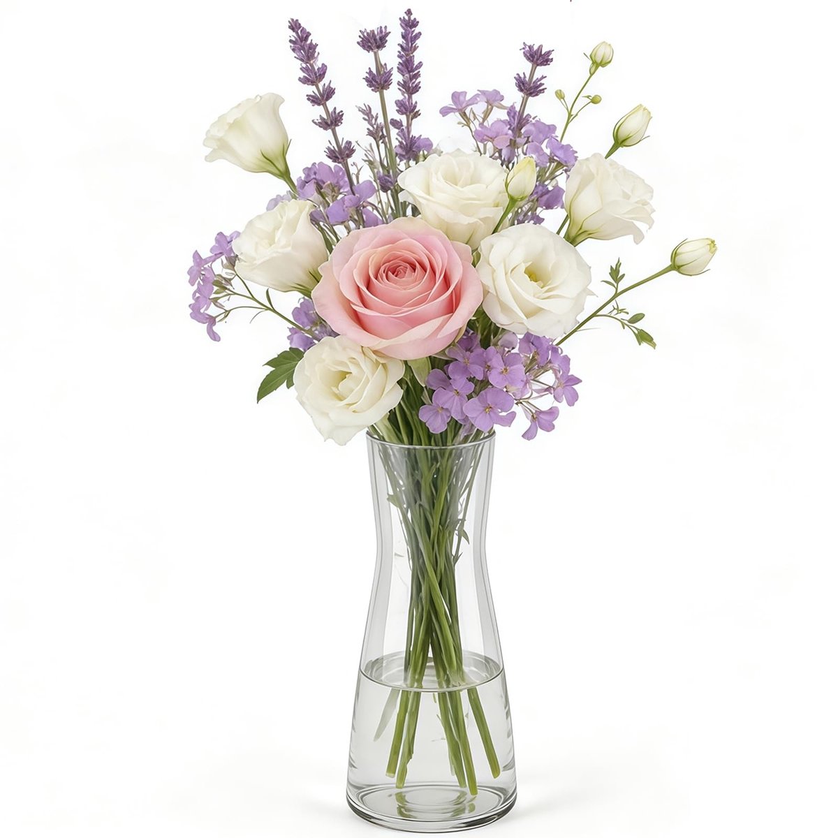 Elzusha - Elegante Glazen Vaasje 26.5 cm voor Bloemen en Decoratie