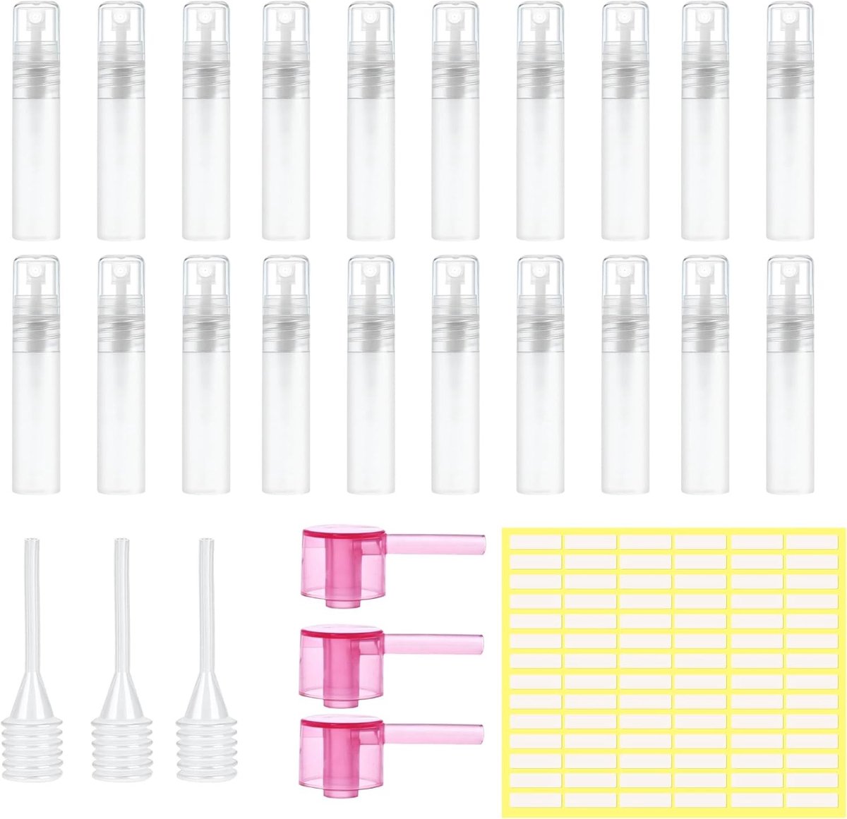 Lege parfumverstuivers 5 ml - 20 stuks navulbare spuitflessen voor reizen, handtas en onderweg