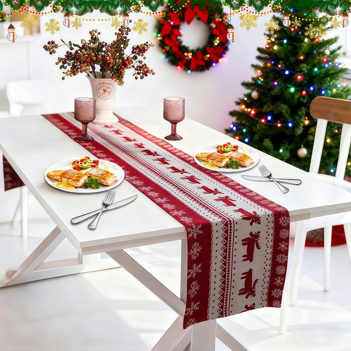 Elzusha - Kerst Tafelrunner 35 x 180 cm