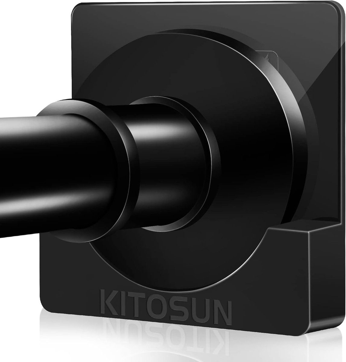 Zelfklevende douchegordijnstanghouder - Kitosun wandhouder badkamer spanstanghouder beugels met super kleverige tape - ShopVlot