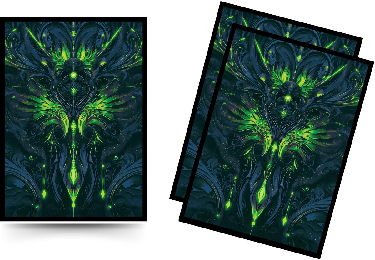 Elzusha - Set van 100 Trading Card Hoezen met Glanzende Achterkant en Heldere Voorkant (66 x 92 mm)